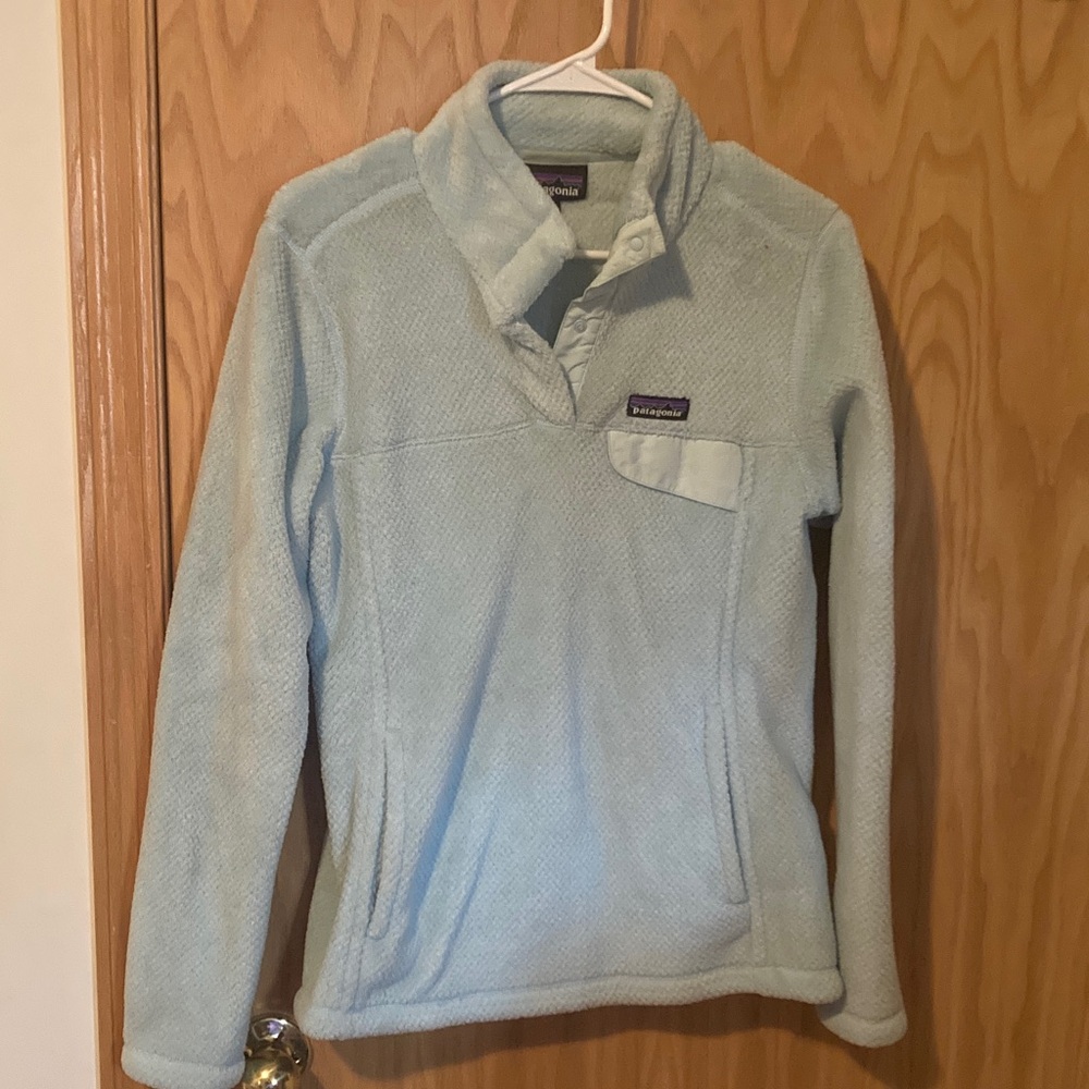 Patagonia Women's Soft Blue Cowl Neck Sweater